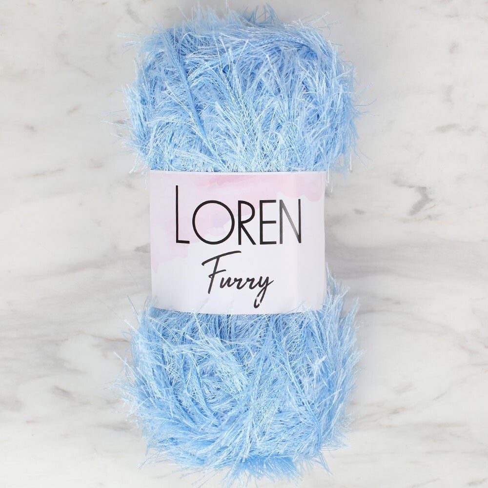 Loren Furry Bebe Mavi خيوط حياكة يدوية - RF007 - 34046