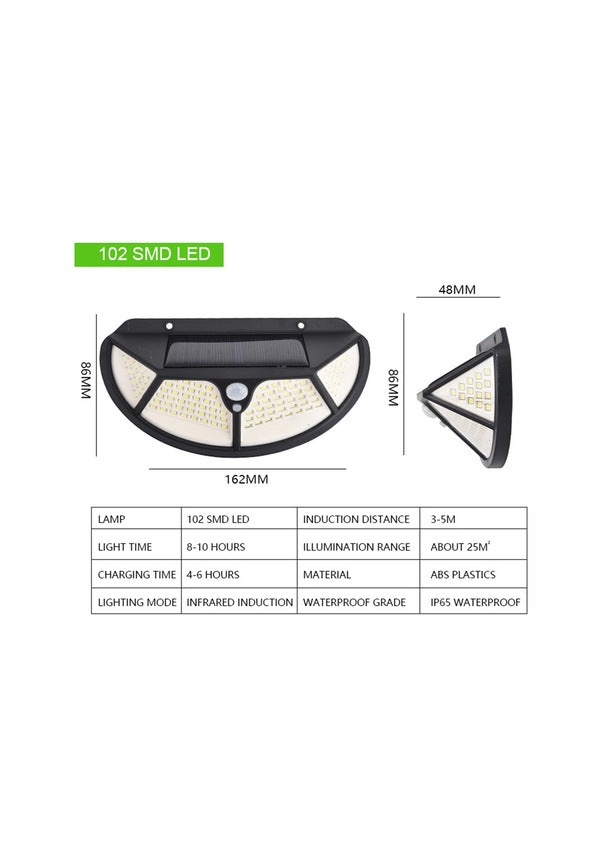 102 LED Solar Garden Light with Functional Sensor