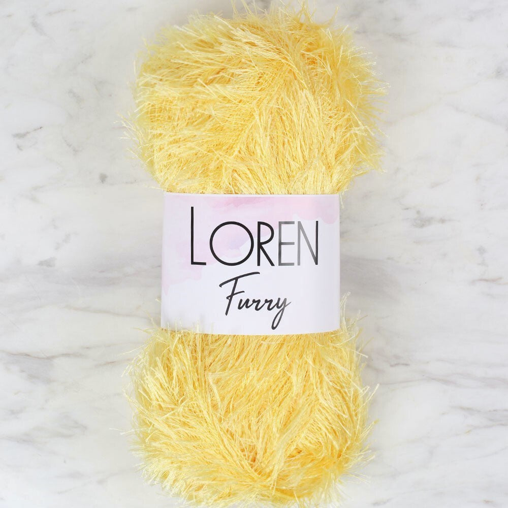 Loren Furry خيوط حياكة يدوية صفراء - RF048 - 34059