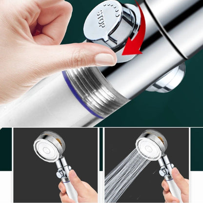 Starixa® Turbo Pervaneli ve Filtreli Su Tasarruflu 360 Derece Dönebilen Tazyikli Duş Başlığı