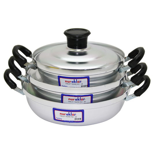 3LÜ ALÜMİNYUM OMLET SET NO-18-20-22 (5347)