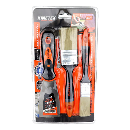 3PCS  BOYACI - NALBUR SET  50MM SPATULA - 2X KESTİRME FIRÇA (5347)