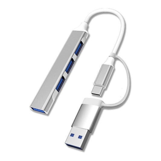 4 Port'lu Bağlantı İstasyonu Ultra İnce USB Bölücü TYPE-C tipi Çoklu Arayüz Adaptörü Multi Usb Çoklayıcı (5347)