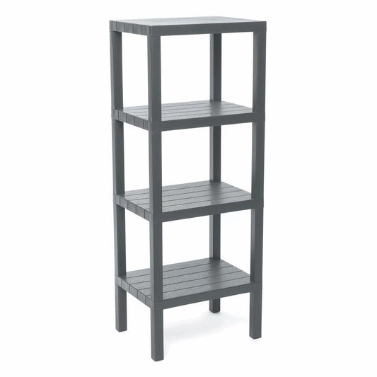 4 RAFLI GRİ MODÜLER ÜNİTE PLASTİK 38x29x100 cm (5347)