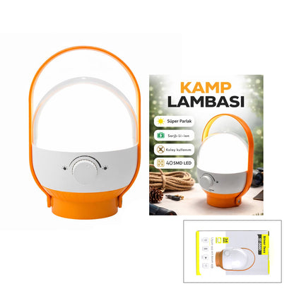 40 LED KAMP LAMBASI - FENER USB ŞARJLI AYARLANABİLİR IŞIK 6.4W - 2400mAh ST-5660 (5347)
