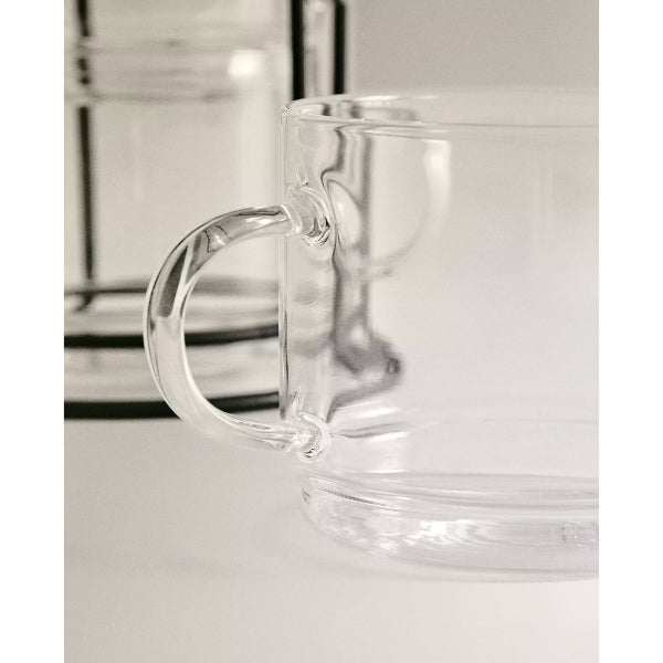 Borosilicate 4-Piece Mug Set with Stand