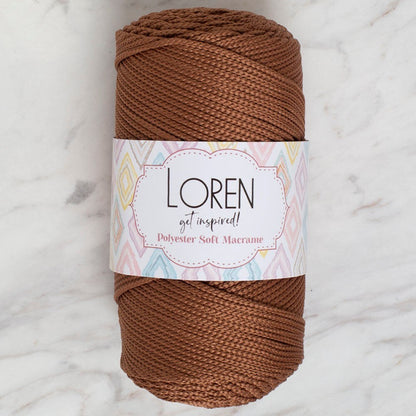 Loren Polyester Soft Macrame Brown Hand Knitting Yarn - LM033 - 34439