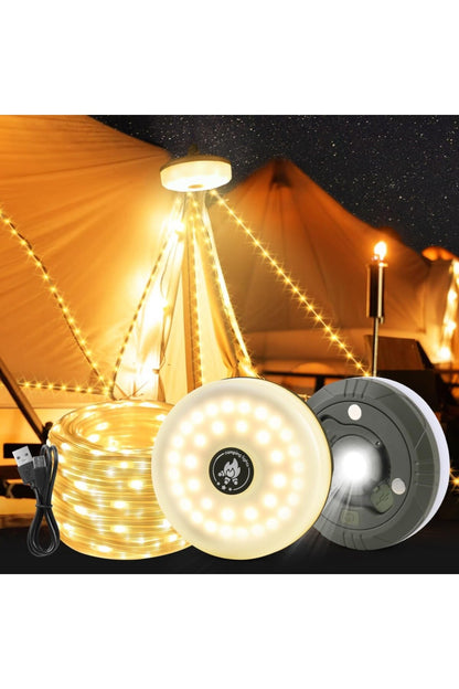 Güneş Enerjili Makara LED Kamp Lambası
