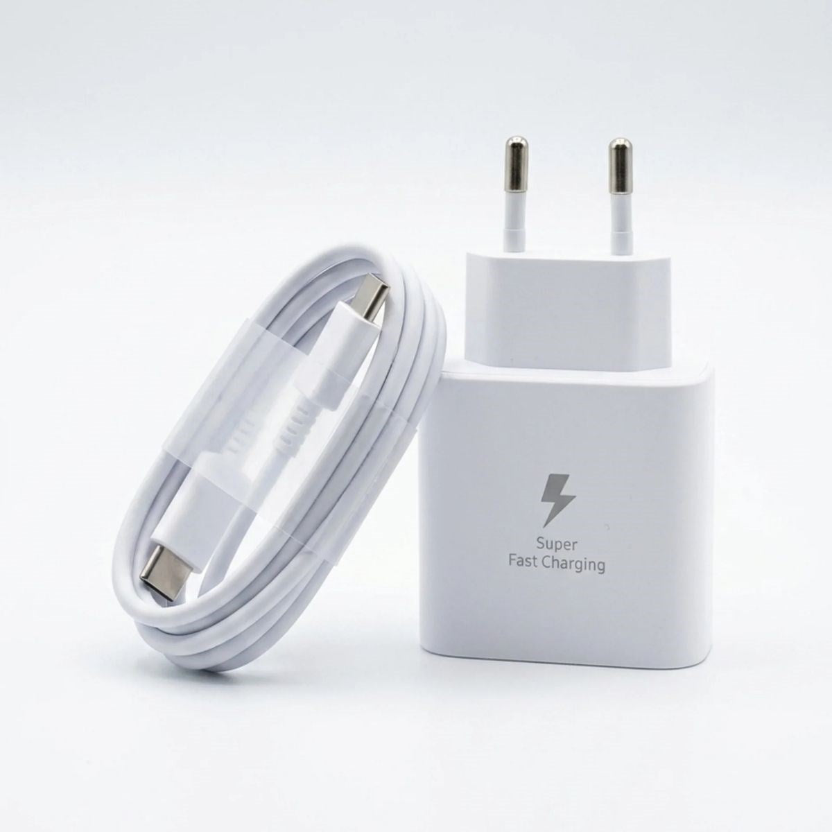 45W Süper Hızlı Şarj Adaptörü USB-C PD 3.0 PPS Fast Charger + 5A Type-C to Type-C Kablo (5347)