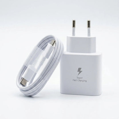 45W Süper Hızlı Şarj Adaptörü USB-C PD 3.0 PPS Fast Charger + 5A Type-C to Type-C Kablo (5347)