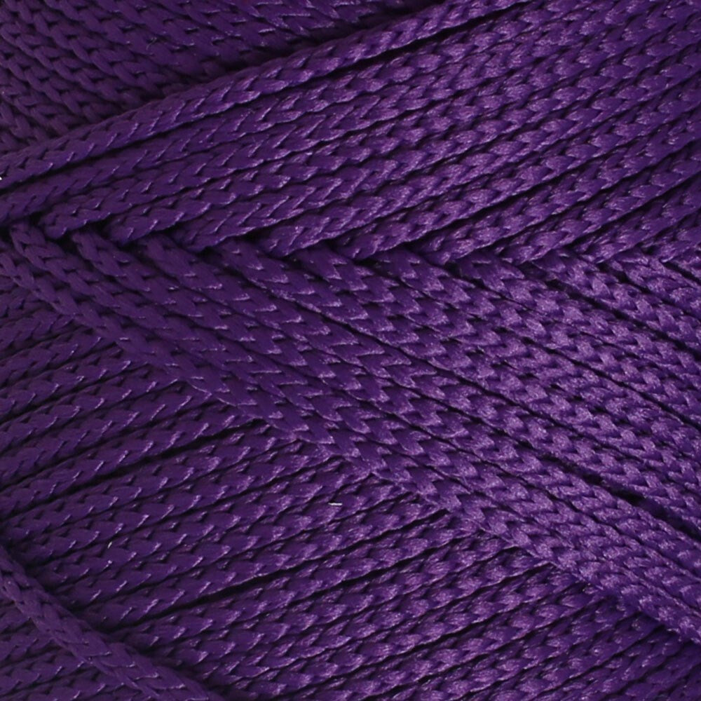 Loren Polyester Soft Macrame Dark Purple Hand Knitting Yarn - LM037 - 34442