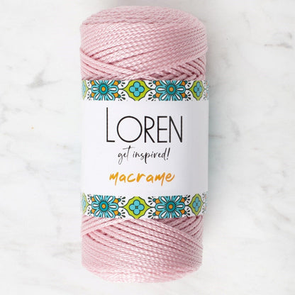 Loren Macrame خيط حياكة يدوي بلون زهري مغبر - RM 072 - 34343