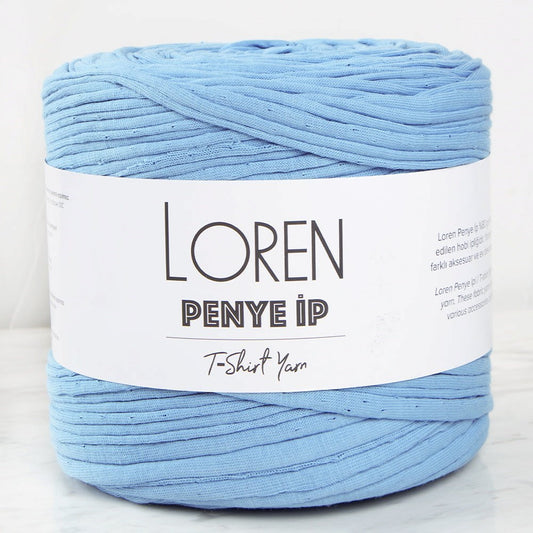 Loren Penye Fabric Hand Knitting Yarn Blue - 99 - 34307