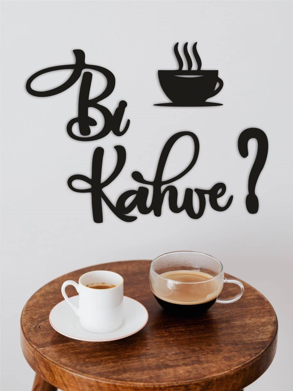 Bi Kahve? - Ahşap Duvar Dekoru