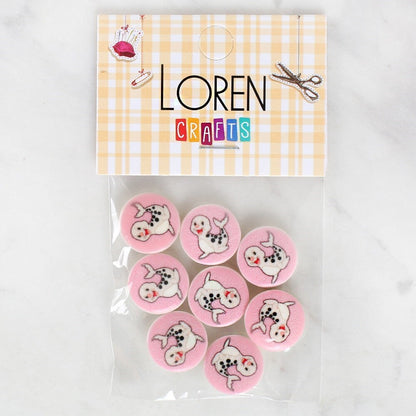 Loren Crafts 8-Piece Seal Button - 1037