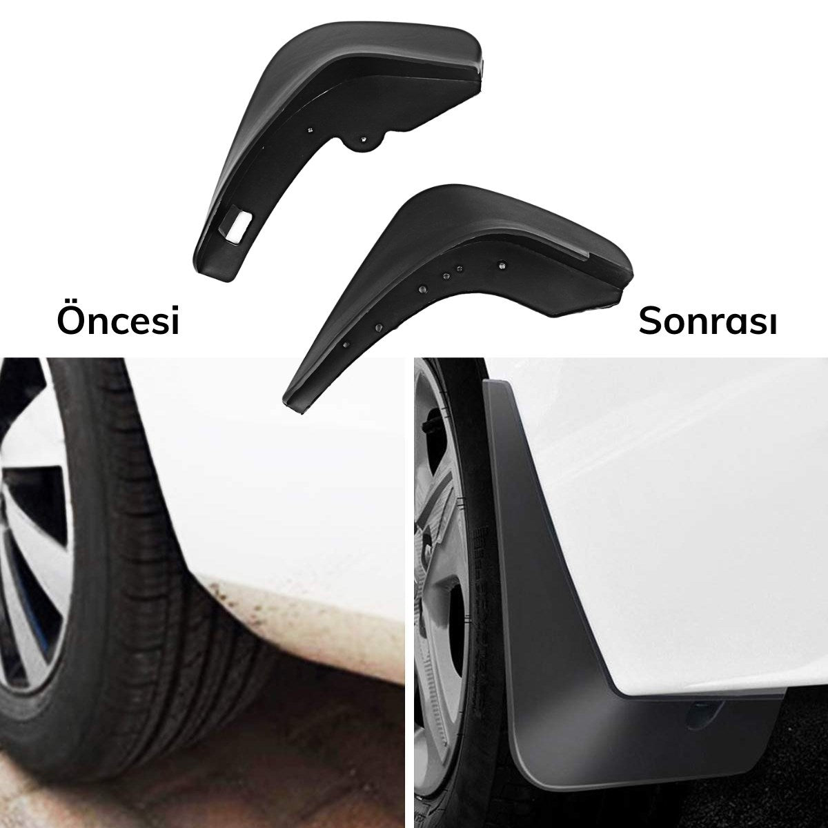 Starixa® 2 Adet Ön veya Arkaya Uygun Çamur Önleyici Paçalık 32 x19 cm