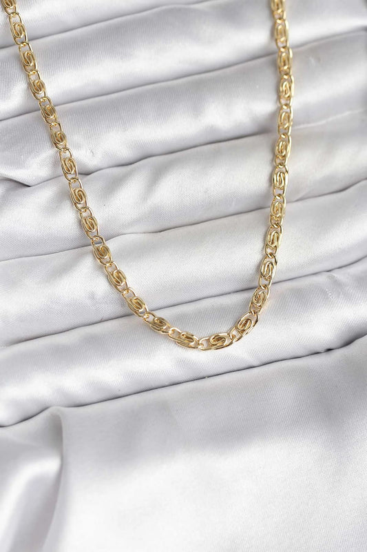 Mey İthalat® 14K Gold Renk Kaplama Zincir Model CM Kadın Kolye