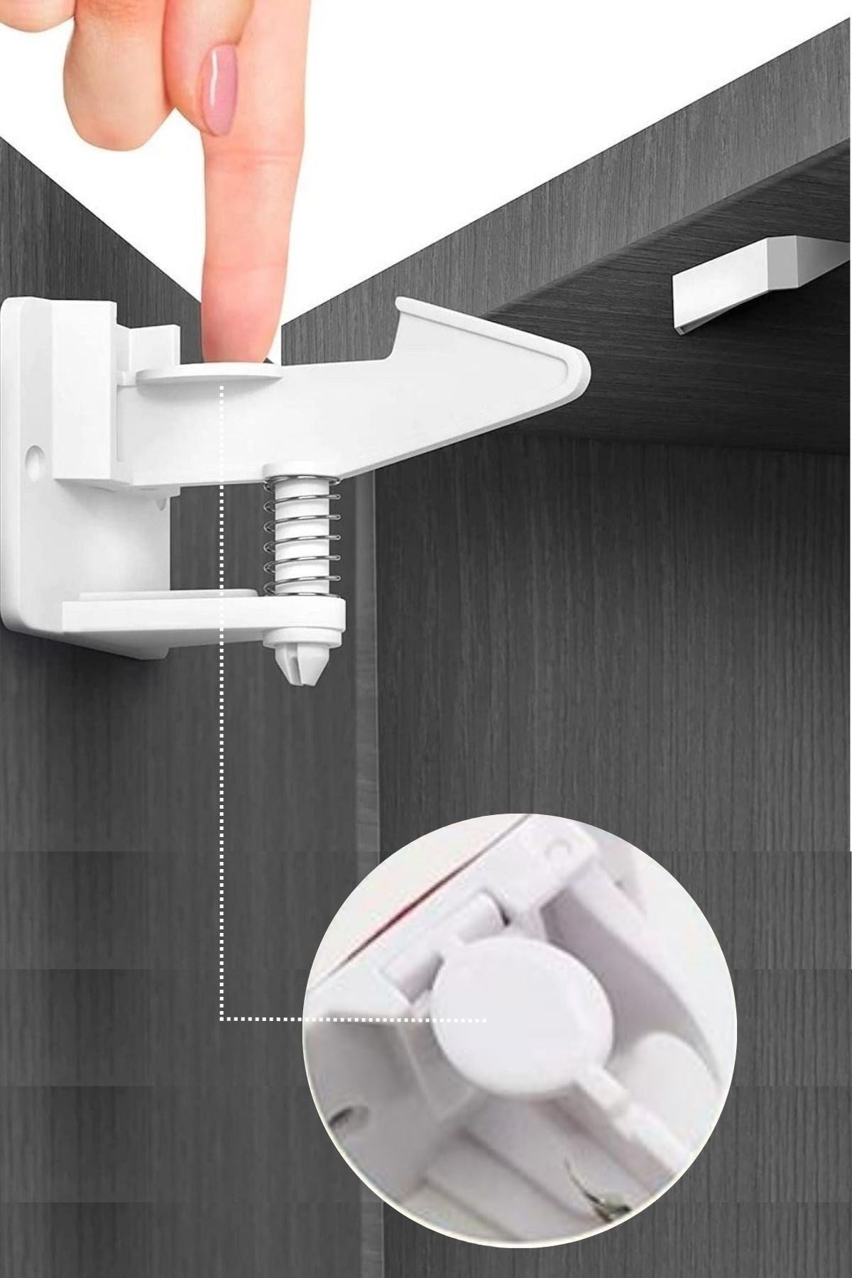 Starixa® Bebek Çocuk Güvenliği Korumalı Yapışkan Çekmece ve Dolap İçin Tutucu Gizli Güvenlik Kilidi