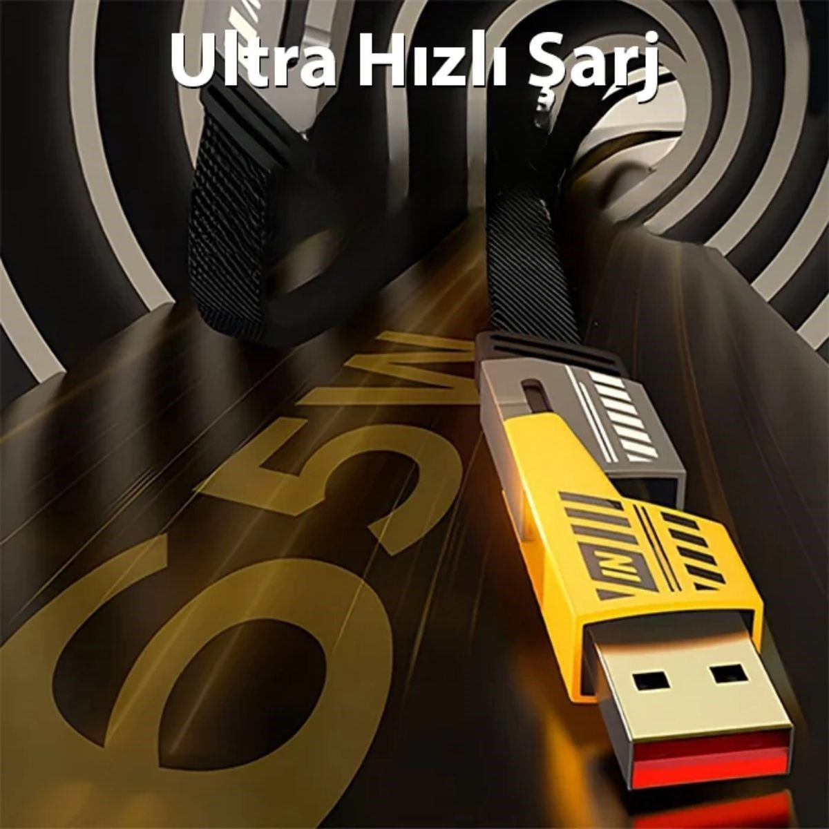 4in1 65W Hızlı Şarj Kablosu - Type-C to USB-A + Type-C to Lightning, 27W PD Destekli Çoklu Şarj Kablo (5347)