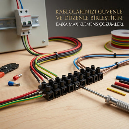 50 ADET SİYAH PLASTİK SIRA KLEMENS (5347)