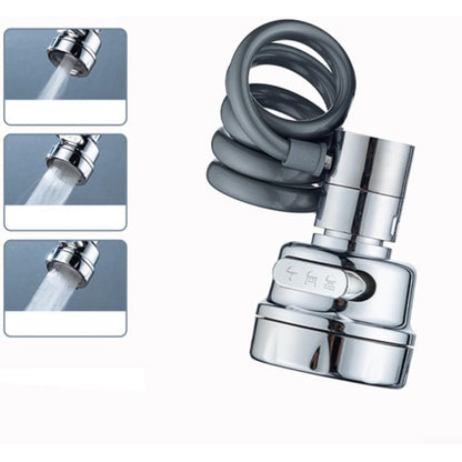 3-Function Faucet Head with Extendable Hose