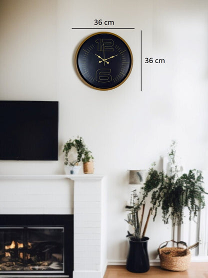 36 Cm Kahverengi Modern Duvar Saati