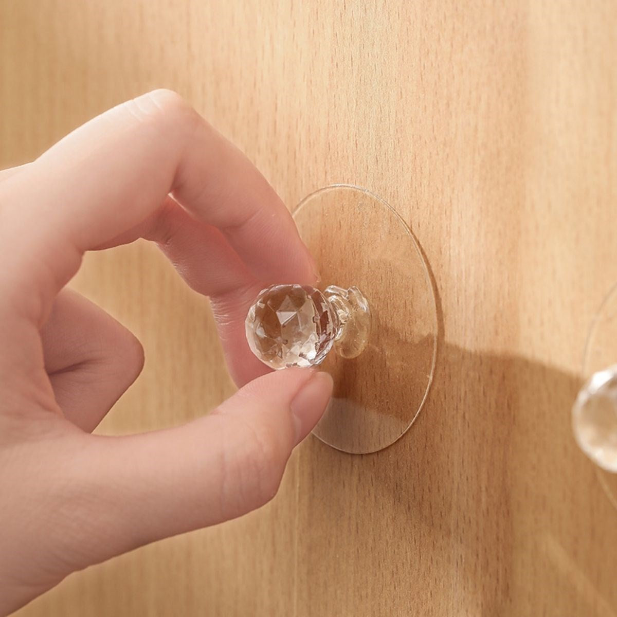 Starixa® 2 Adet Kristal Kendiliğinden Güçlü Yapışkanlı Kulp Askısı Tutma Kolu
