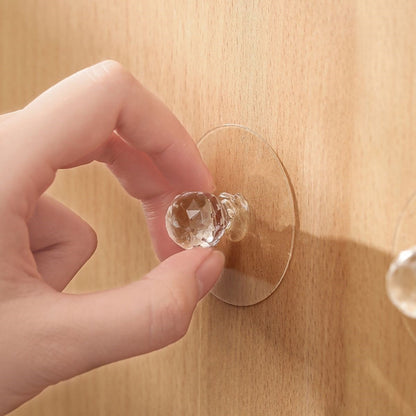 Starixa® 2 Adet Kristal Kendiliğinden Güçlü Yapışkanlı Kulp Askısı Tutma Kolu