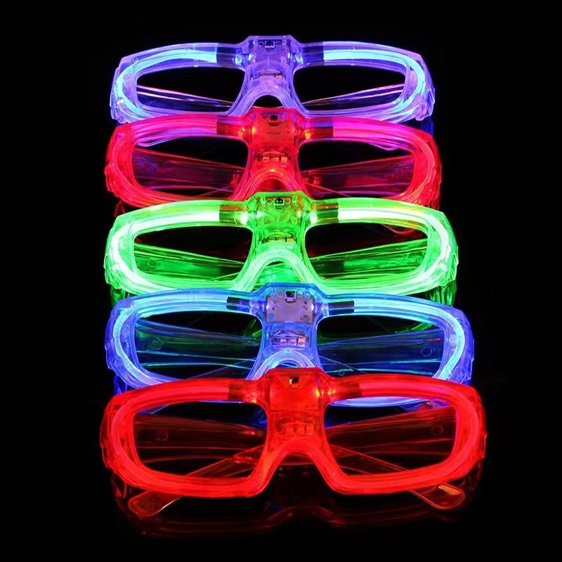 Mey İthalat® Yeşil LED Işıklı Parti Gözlüğü 3 Modlu - Glow & Gece Eğlence Gözlüğü