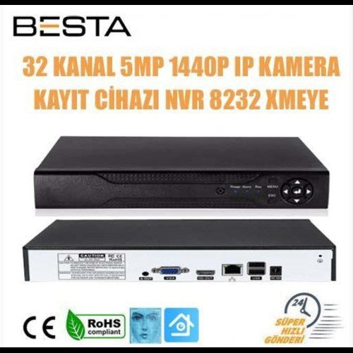 5 MP 1440P 10 İÇ MEKAN KAMERALI DAHİLİ MİKROFONLU IP POE Güvenlik Seti