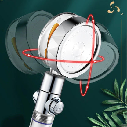Starixa® Turbo Pervaneli ve Filtreli Su Tasarruflu 360 Derece Dönebilen Tazyikli Duş Başlığı