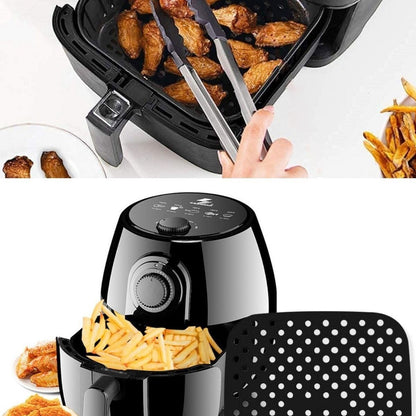 Starixa® Siyah Isıya Dayanıklı Yıkanılabilir Silikon Fırın Ve Airfryer Kare Model Pişirme Matı 21,5 Cm