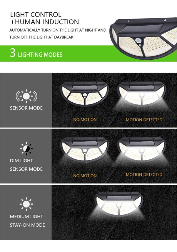 102 LED Solar Garden Light with Functional Sensor