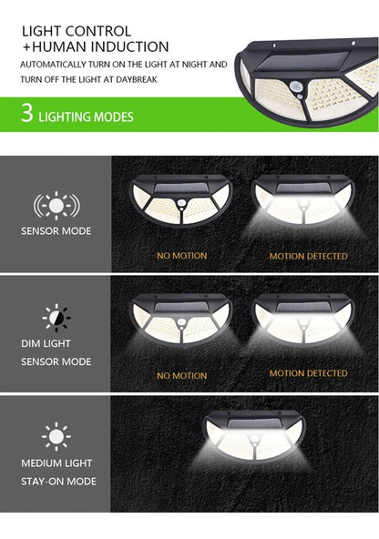 102 LED Solar Garden Light with Functional Sensor
