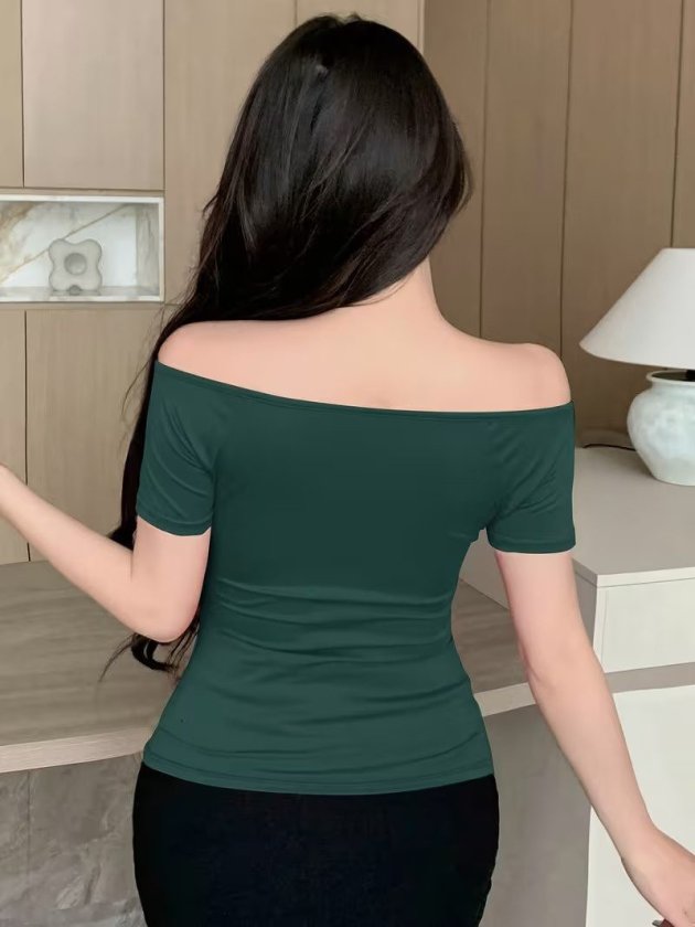 Kadın Kısa Kollu Kruvaze Yakalı Sandy Bluz