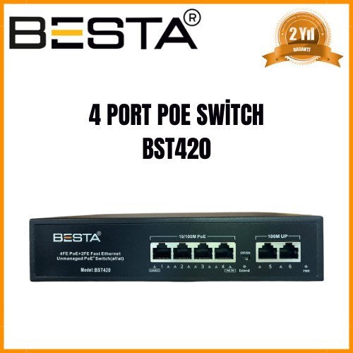 5 MP 1440P 6 Kameralı IP POE Güvenlik Seti