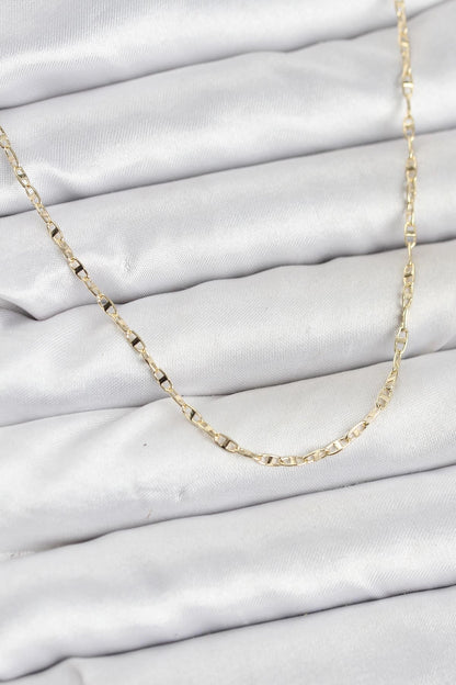 Mey İthalat® CM 14K Gold Renk Pirinç Gemi Zinciri Model Kadın Kolye