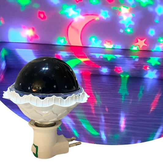 Starixa® Kristal Gökyüzü Modlu Yıldızlı Hareketli 360 Derece Dönen Kristal Led Ampül