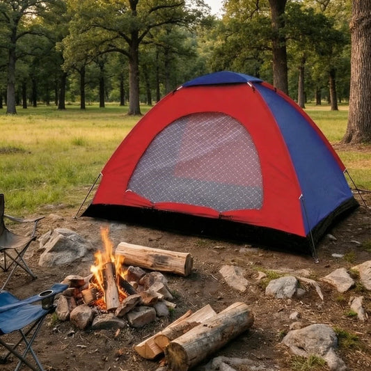 6 Kişilik Manuel Kurulum Kamp Çadırı - Aile, Doğa, Piknik ve Outdoor Kamp Çadırı 220x250x150 cm (5347)