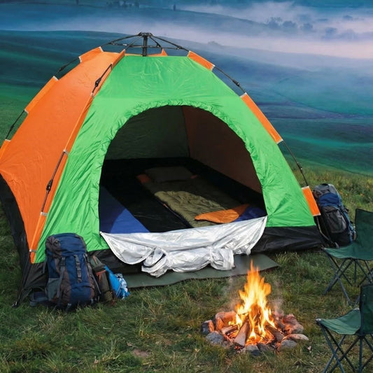 6 Kişilik Otomatik Kurulum Kamp Çadırı - Outdoor Aile, Doğa, Suya Dayanıklı Hızlı Kurulum Çadır 220x250x160 cm (5347)