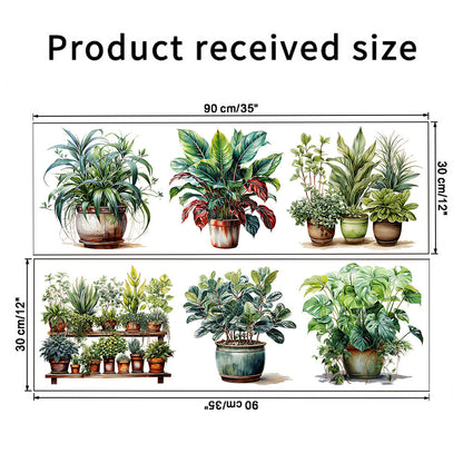 6-piece Sticker Potted Flower Models (5347)