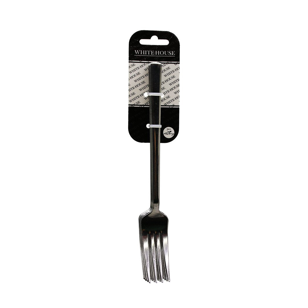 6 PIECES ECONOMY STICK PLAIN METAL DINNER FORK 2MM (5347)