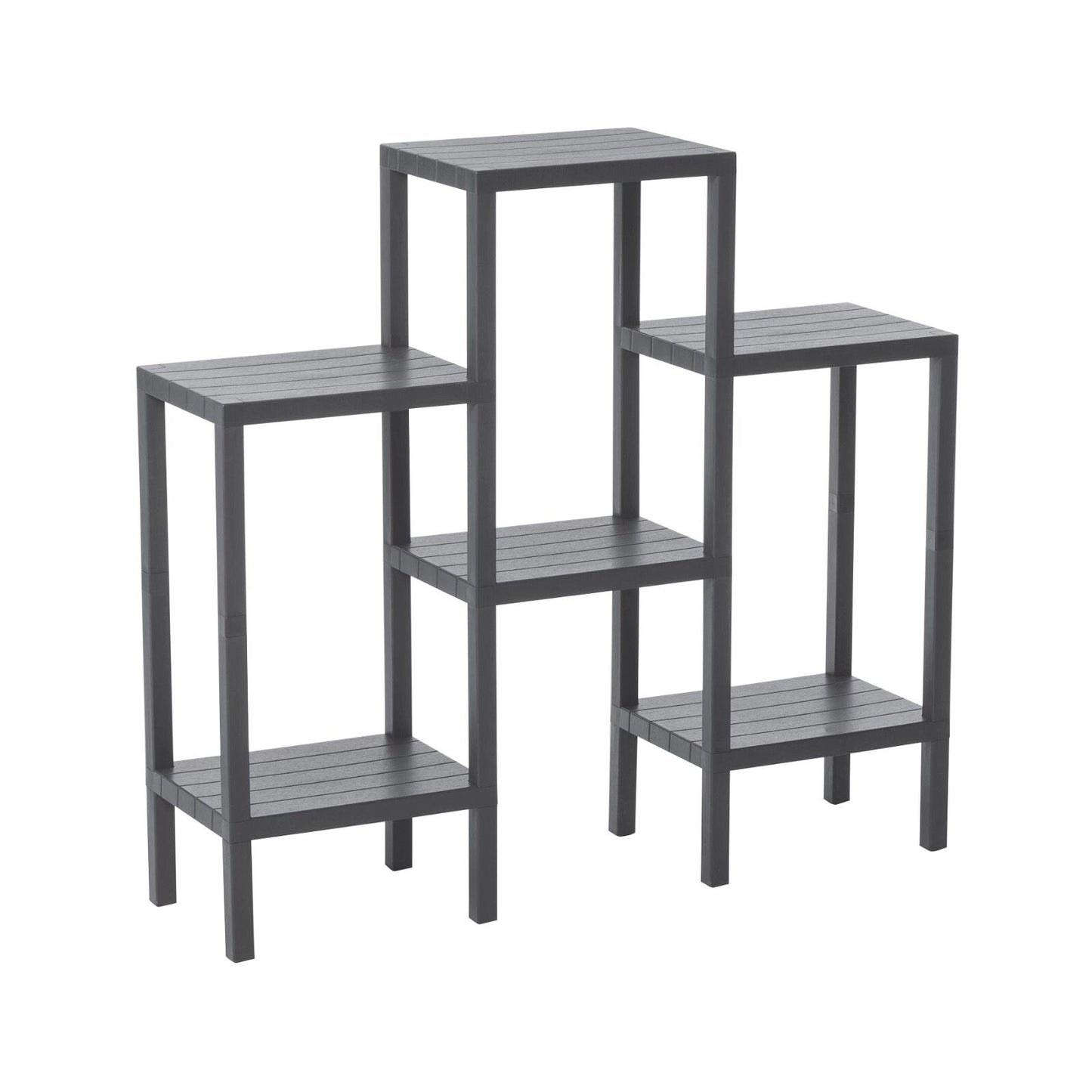 6-SHELF - GRAY MODULAR UNIT PLASTIC 108x100x29 cm (5347)