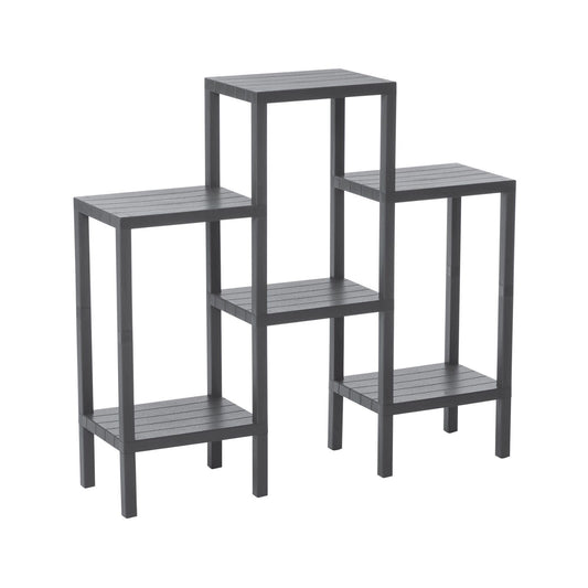 6 RAFLI - GRİ MODÜLER ÜNİTE PLASTİK 108x100x29 cm (5347)