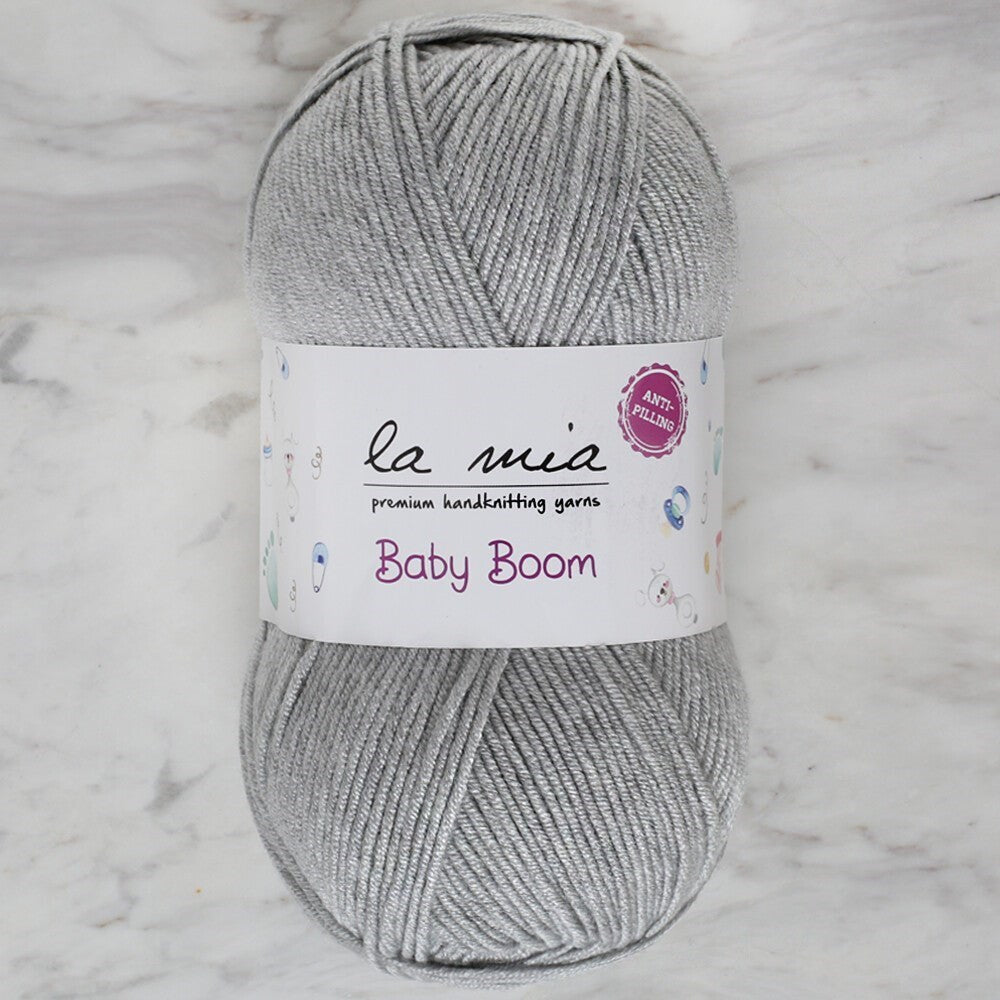 La Mia Baby Boom Grey Hand Knitting Yarn - 1111 - 34452
