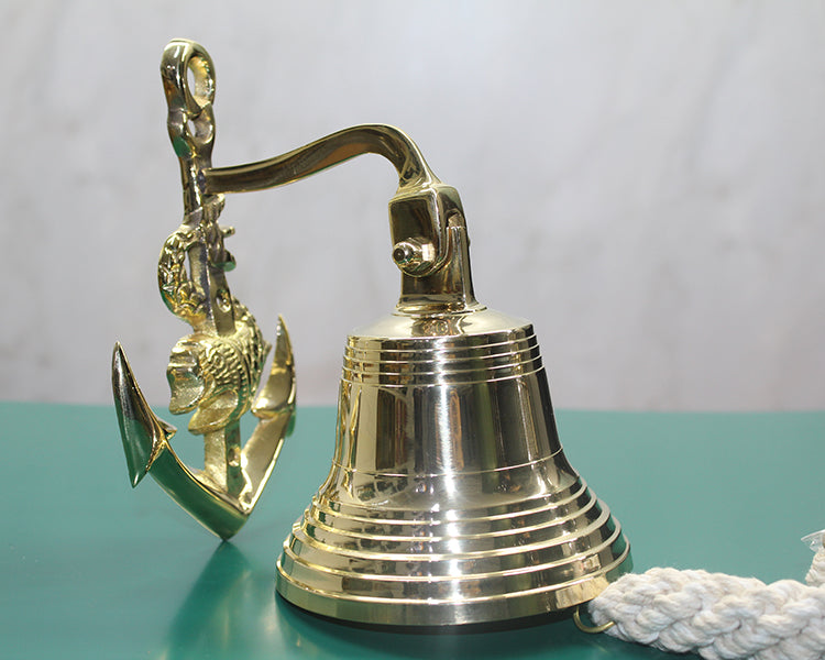 Brass Wall Hanging Anchor Bell
