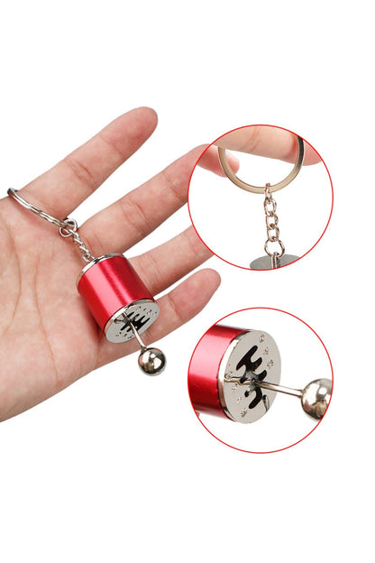 Starixa® Hareketli Araba Vites Anahtarlık Altı Hız Manuel Vites Dişli Shifter Topuzu Metal Anahtarlık