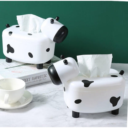 Cute Cow Design Magnetic Salt Shaker and Napkin Holder
