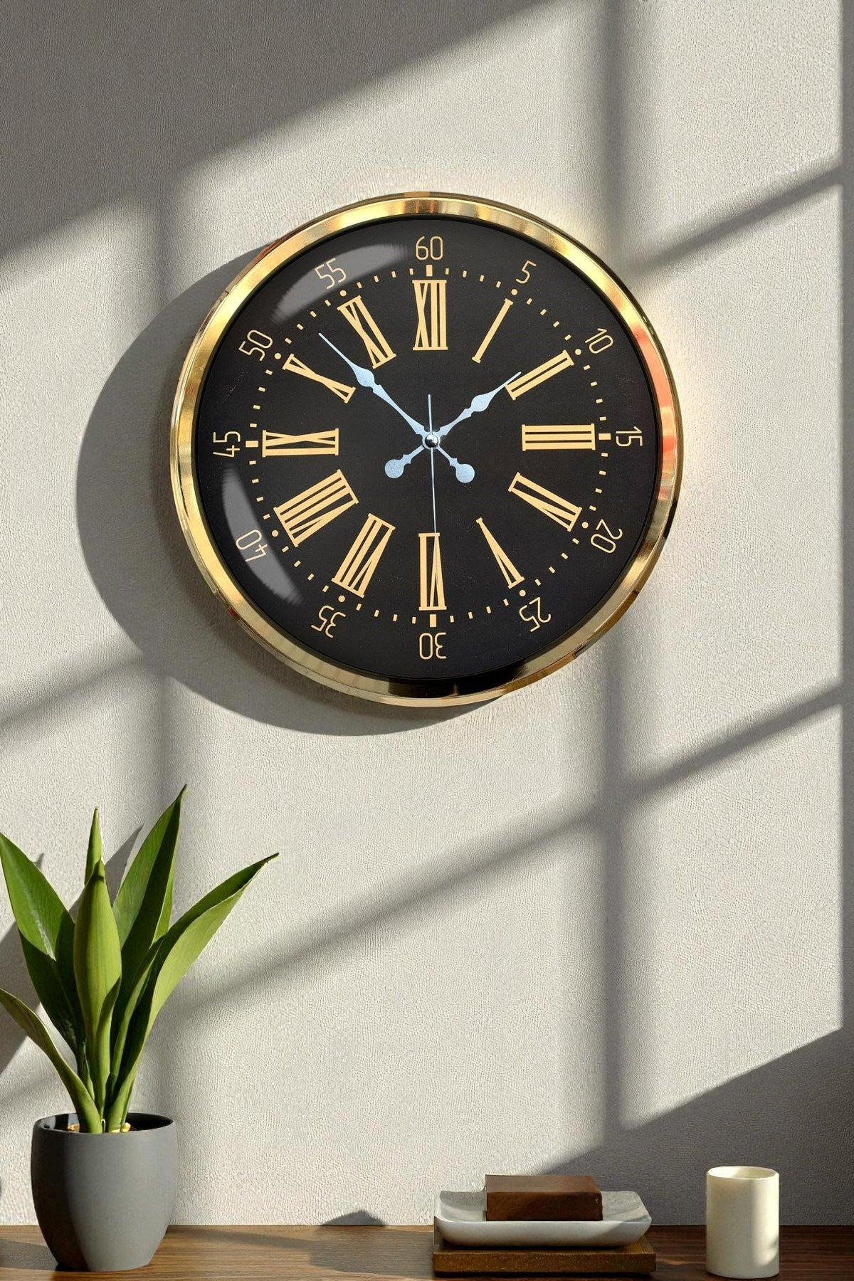 Prime Aurea Gold 52 Cm Metal Duvar Saati