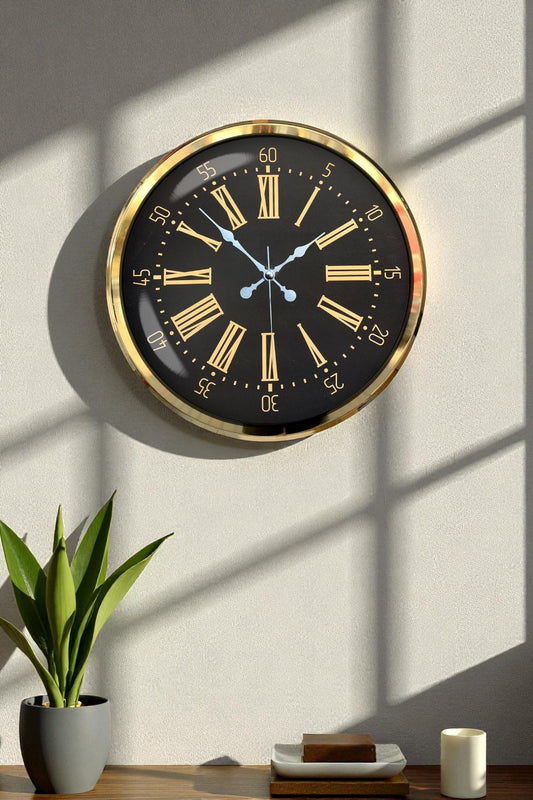 Prime Aurea Gold 52 Cm Metal Duvar Saati